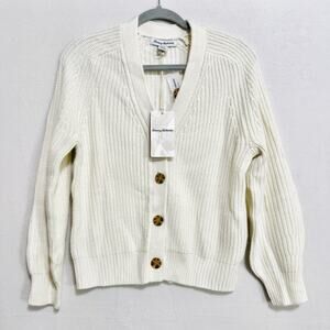 Tommy Bahama Cabana Solstice Cardigan Size XS Ribbed Knit Button Coconut NWT